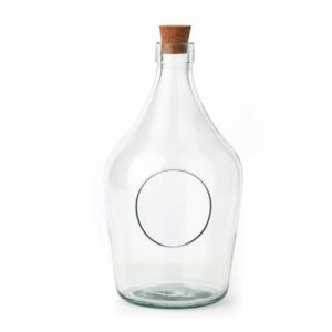Open terrarium fles 3 liter, glas met kurk